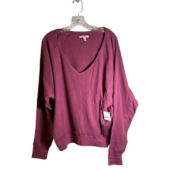 Free People Tops - Nwt Free People "Santa Clara" Women's Thermal Top Mulberry Size M